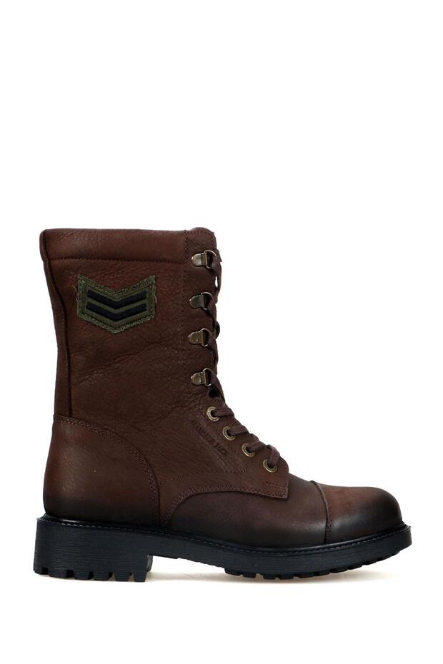 Waiter Boot Genuine Leather Brown Washed Nubuck Outdoor Women's Boots