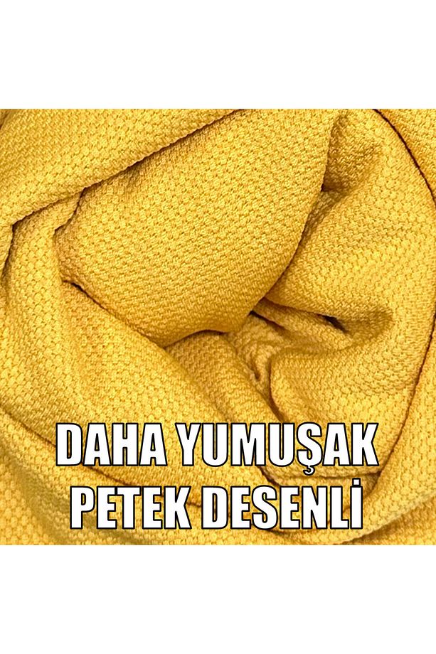 Petek Kumaş 2 Adet Üçlü Çekyat- 2 Adet Tekli Koltuk Kılıfı Seti - 6