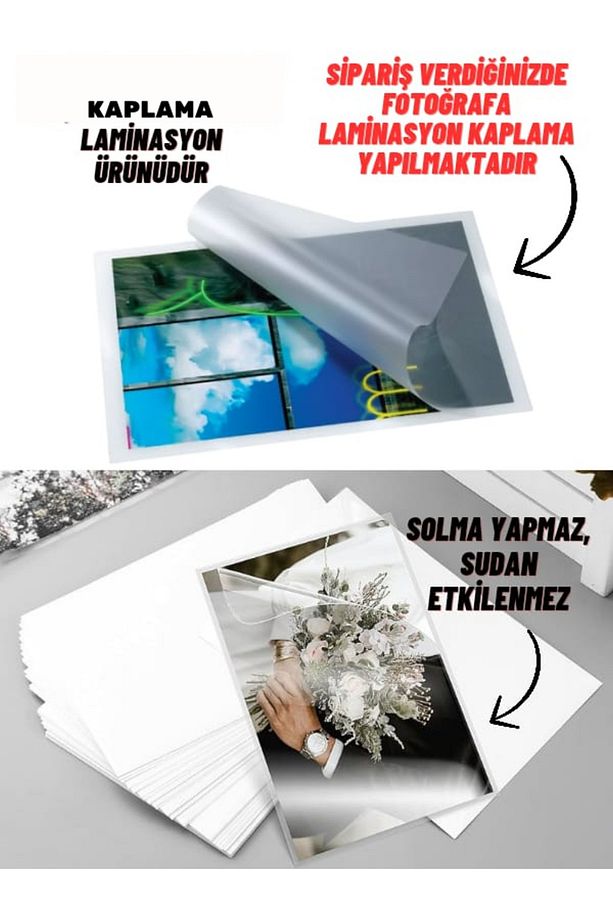 16 Adet 7x10 Cm Laminasyon Kaplama Pvc Filmi - 1