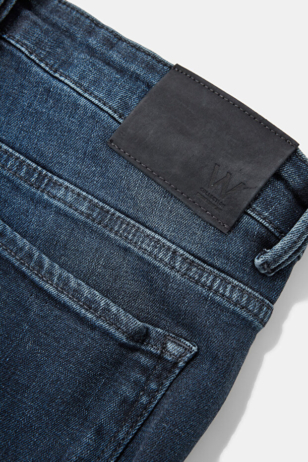 Regular Lacivert Jean Pantolon - 4