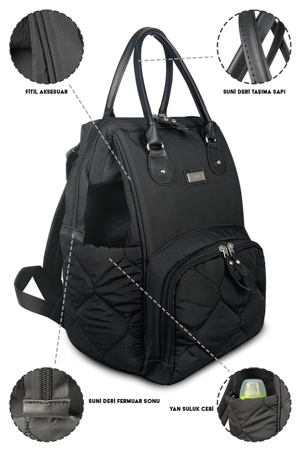 Victoria Kapitone Anne Bebek Bakım Sırt Çantası - 4