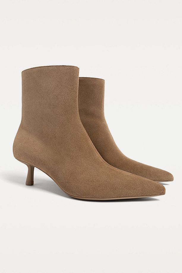 Stiletto topuklu bilekte süet bot - 2