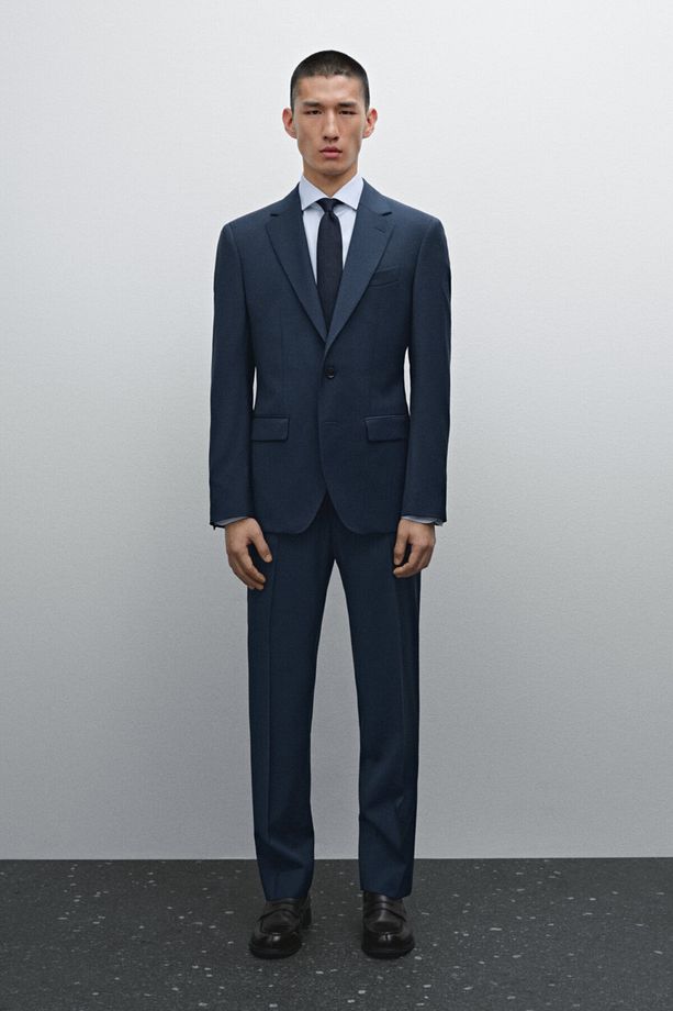 %100 yün klasik blazer - 1