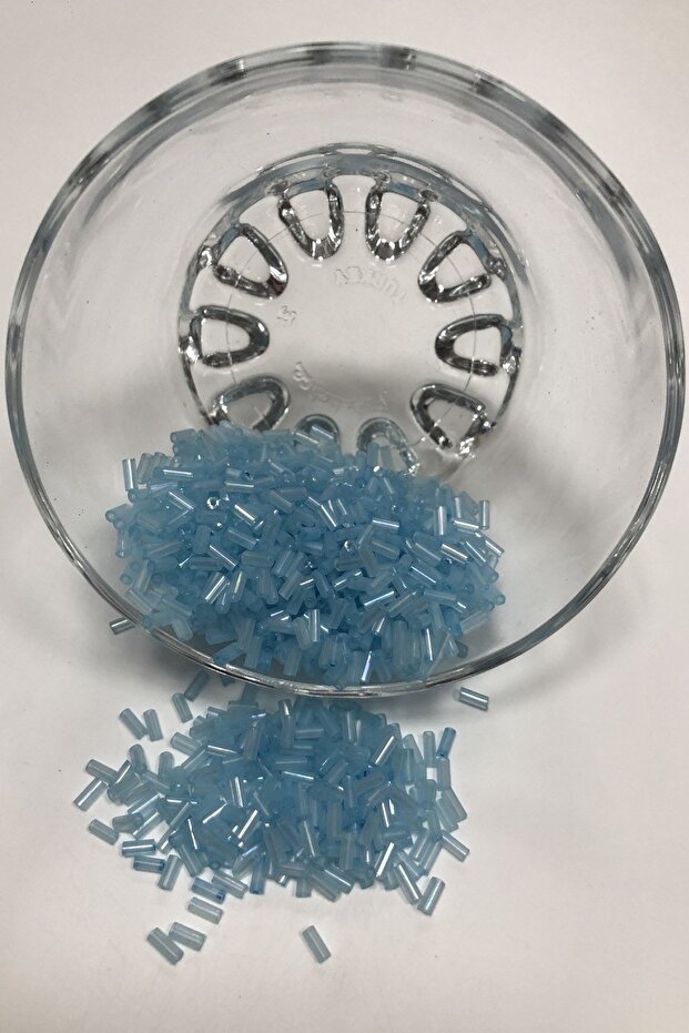 Sky Blue Pipe Beads 5 mm