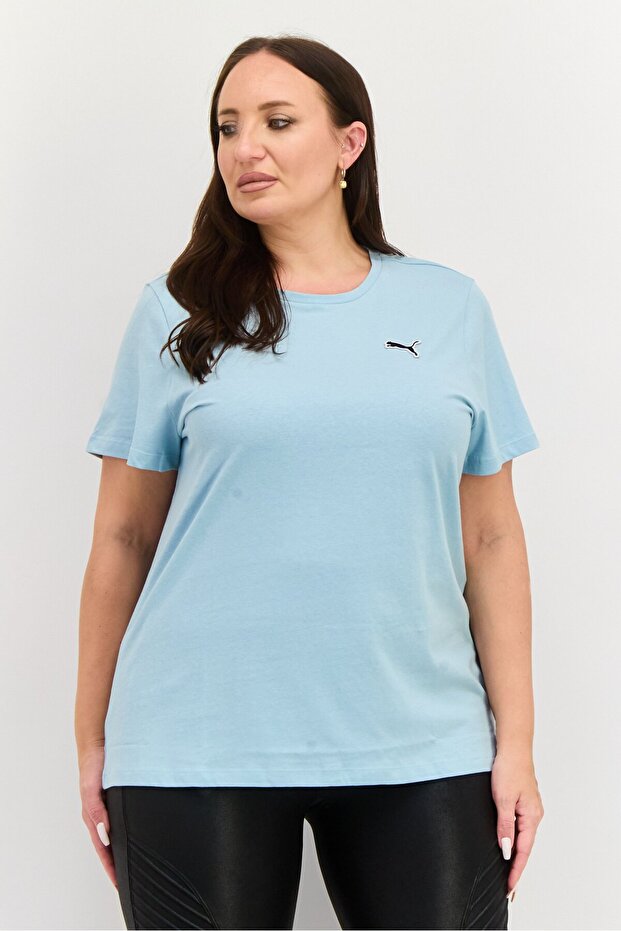 Women Sportswear Fit Short Sleeves Training Top, Turquoise