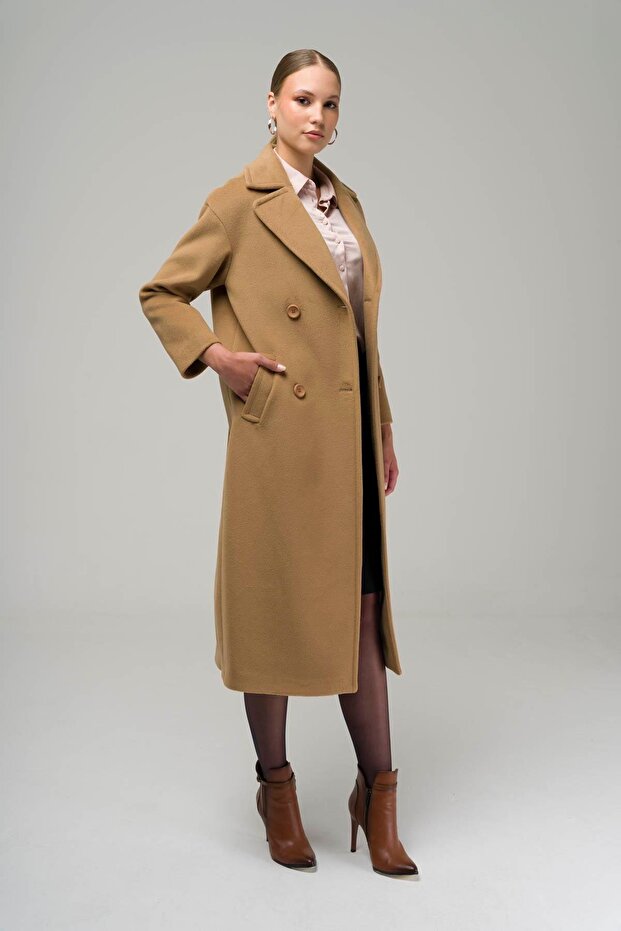 Double Breasted Mid-Length Oversize Coat KAMEL 3860-Y