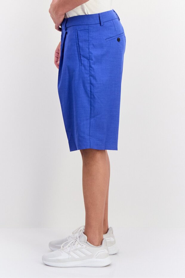 شورت رجالي عادي بقصّة عادية، باللون الأزرق - 3