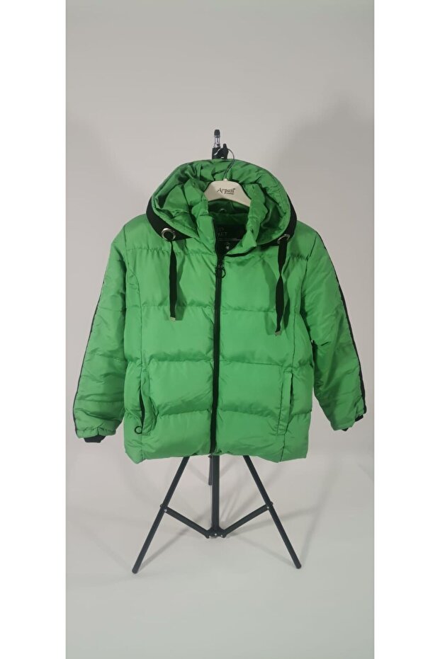 Kadın Kapüşonlu Şişme Mont - 1