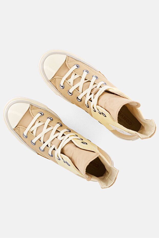 Women Chuck 70 Plus Hi Lace Up Sport Shoes, Beige Combo - 3