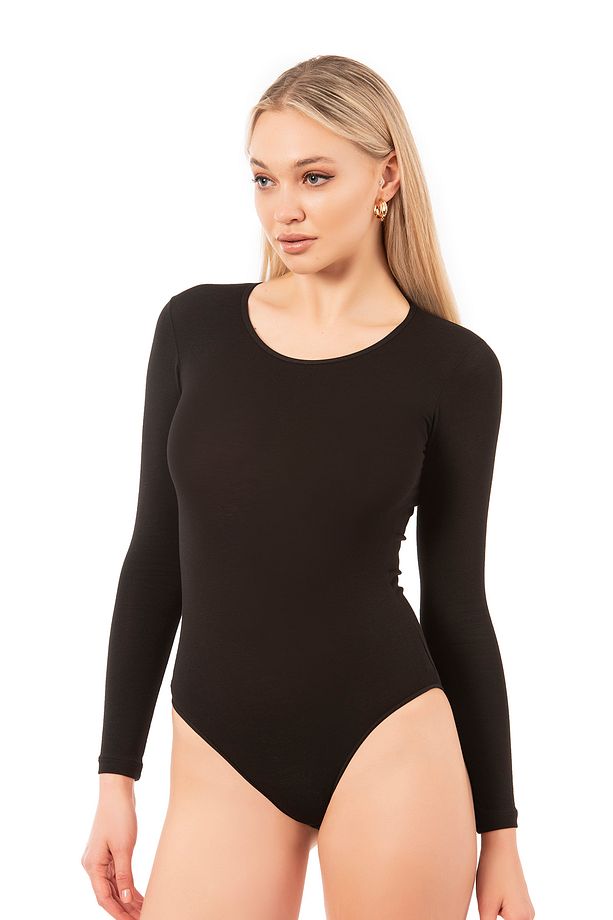 Özkan 0600 Kadın Pamuklu Likralı Süprem Uzun Kollu Yuvarlak Yaka Kancalı Çıtçıtlı Örme Body - 4