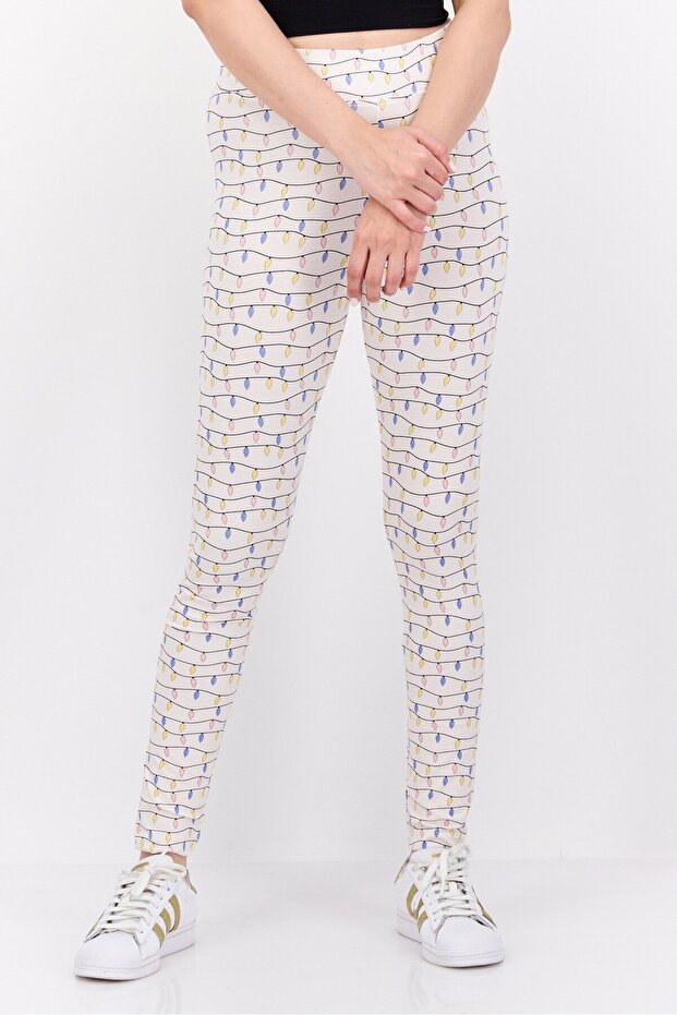 Women Allover Print Pull-On Leggings, Multicolor