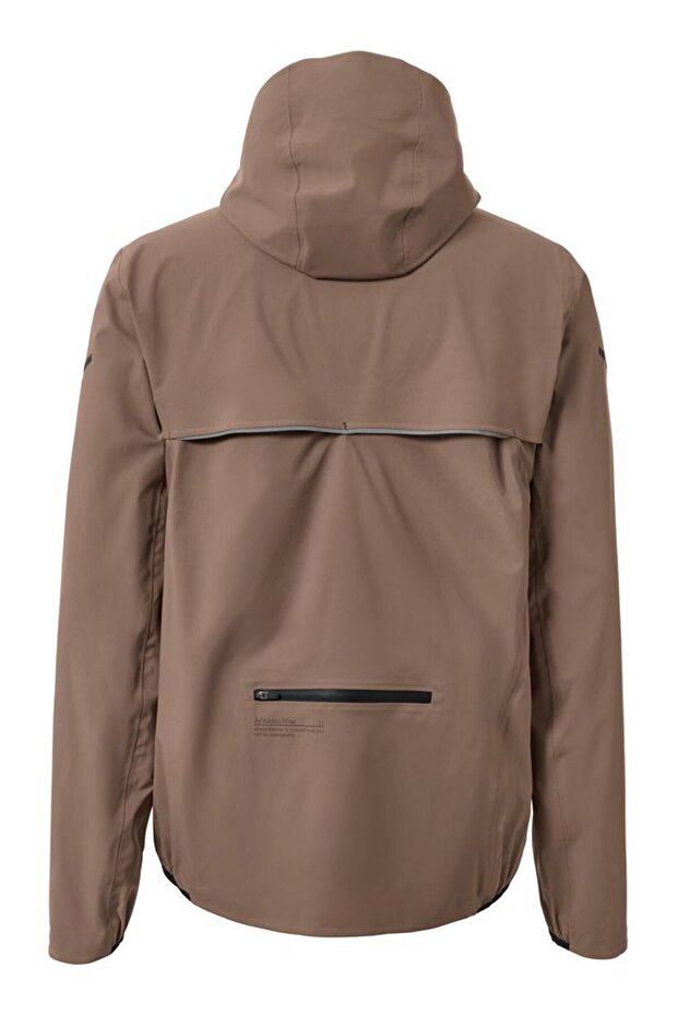 Men Regular Fit Solid Running Rain Jacket, Brown - 3