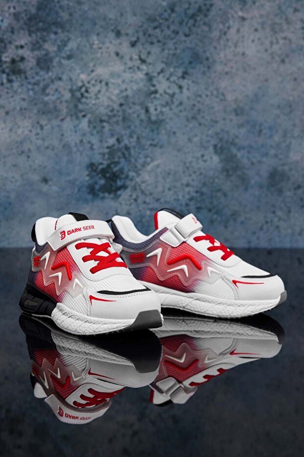 Ds Mirana Biało-Czerwono-Czarne Dziecięce Trampki - 1