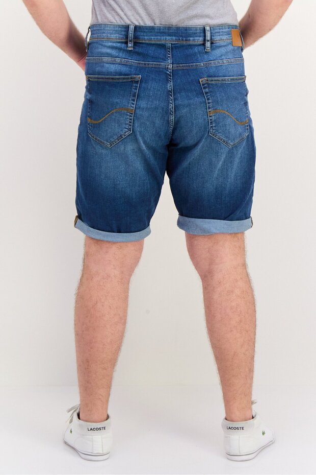 شورت جينز رجالي سادة، أزرق - 3