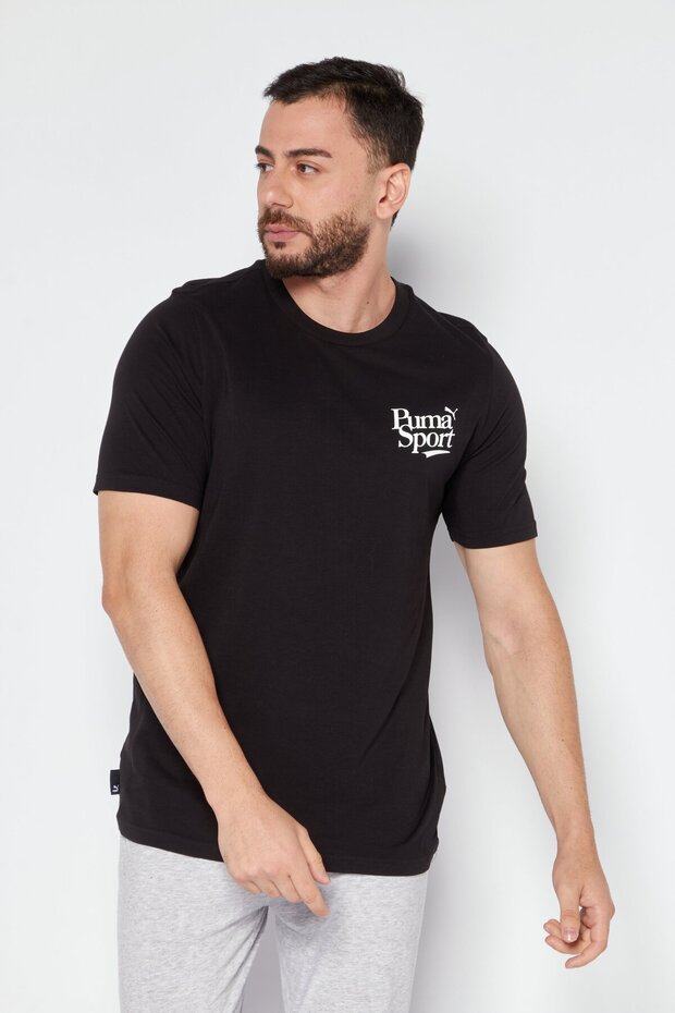 Men Sportswear Fit Short Sleeves Training T-shirt, Black