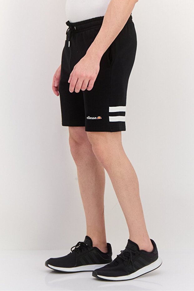 شورت رجالي أساسي بشعار العلامة التجارية، أسود - 4