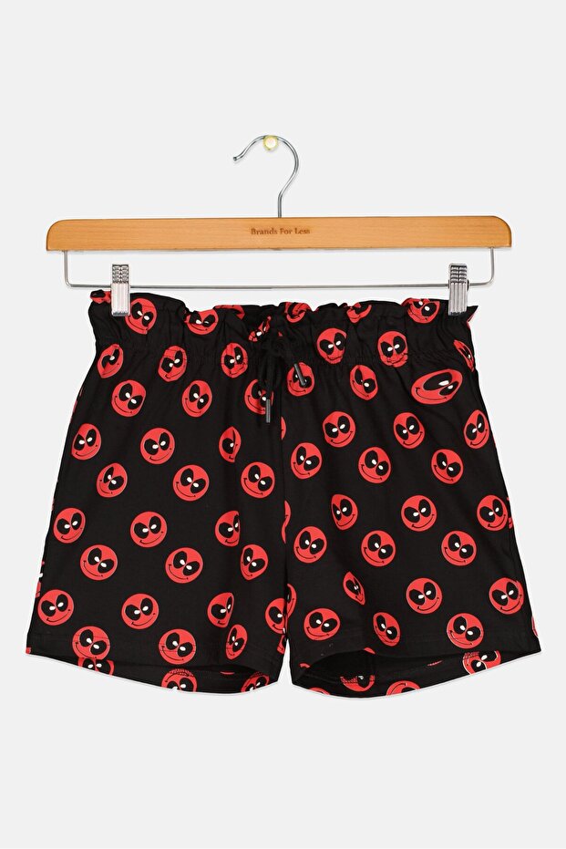 Kids Boy Graphic Print Basic Shorts, Red - 1