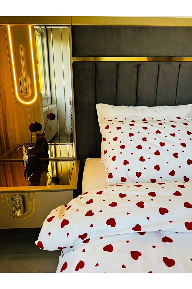 Double Personal Beatwear Set with Red Heart, Sheets - 3
