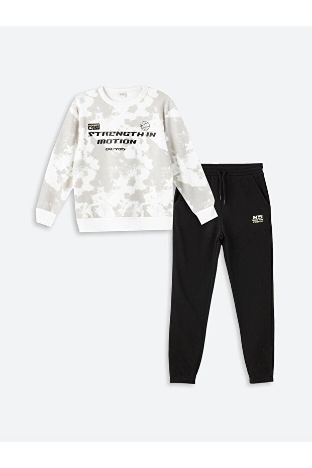 Lcw Kids Crew Neck Boys Tracksuit Set