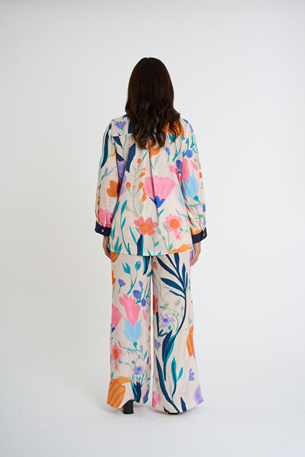 Patterned Buttoned Set - 4