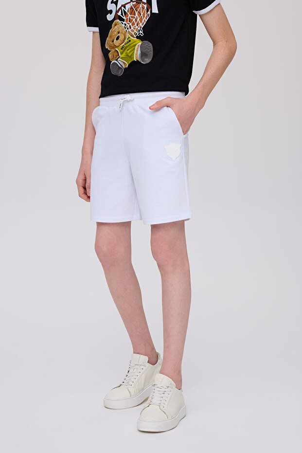 Erkek Çocuk Beyaz Şort - 2