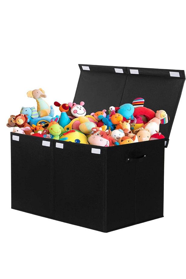 Büyük Oyuncak Kutusu Oyuncak Saklama Kutusu Eşya Toplama Sepeti Organizer  puzzle Sandığı - 3