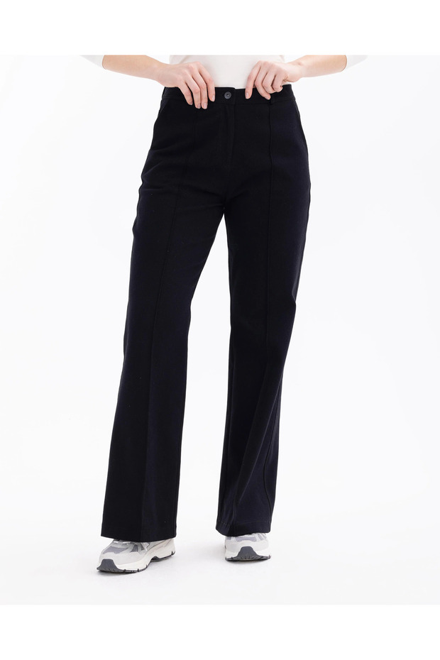 Düğmeli Jean Pantolon - 4