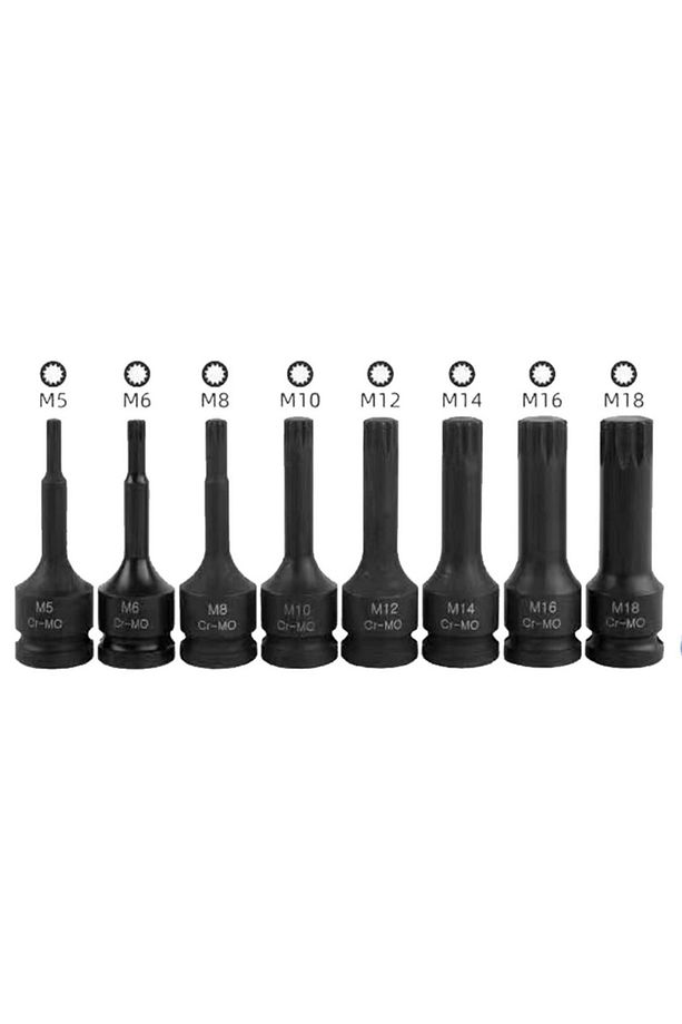 1/2 M Tipi Fare Diş Havalı Lokma Seti (M5-M6-M8-M10-M12-M14-M17-M19) - 2