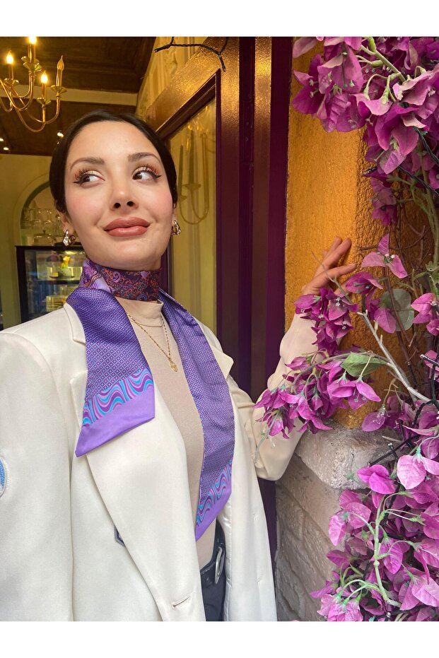 Çift Taraflı Uzun Kravat Fular - 3