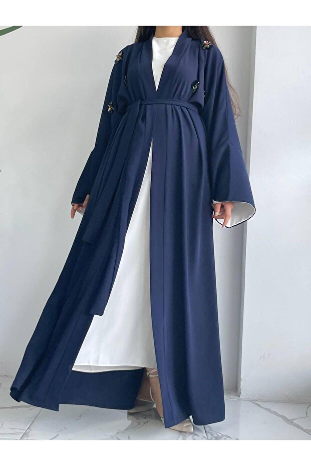 Lacivert Ebrar Abaya - 2