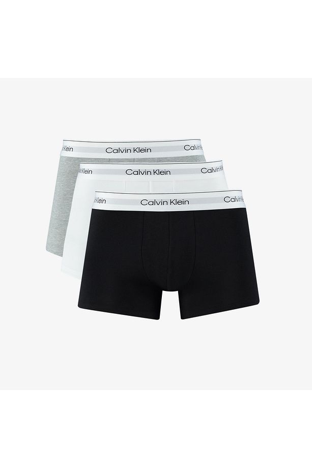 Trunk 3'lü Erkek Siyah/Beyaz/Gri Boxer - 1
