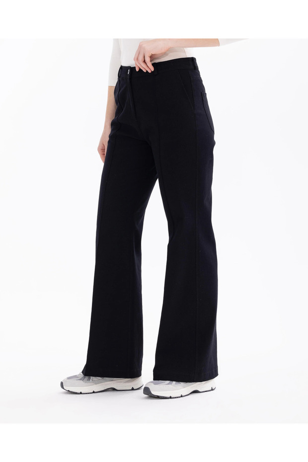 Düğmeli Jean Pantolon - 5