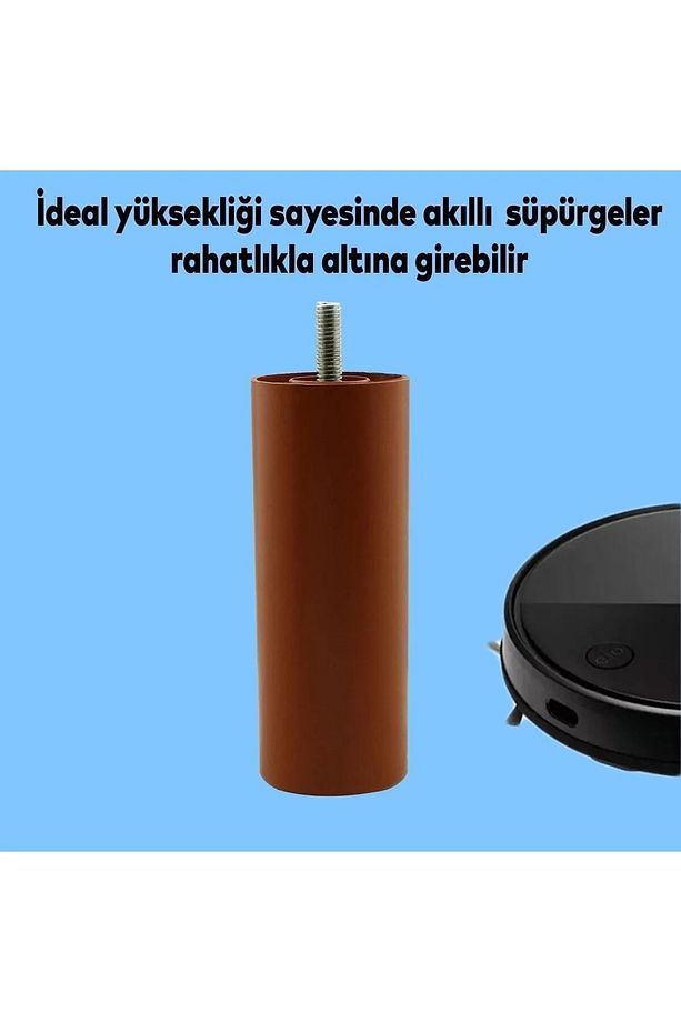 Bro Mobilya Kanepe Koltuk Baza Yükseltme Yükseltici M8 Civatalı Incediş Destek Ayağı Ayakları Kahve. - 2
