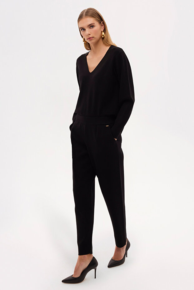 Havuç Form Triko Pantolon - 3