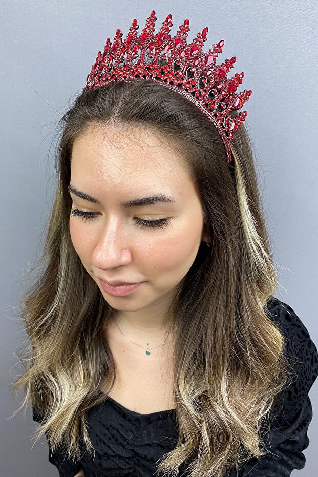 Anthracite Red Henna Henna Bridal Crown