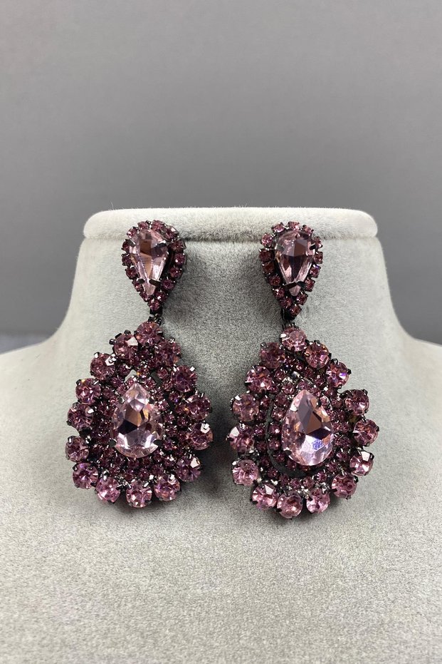 Drop Stone Evening Dress Earrings