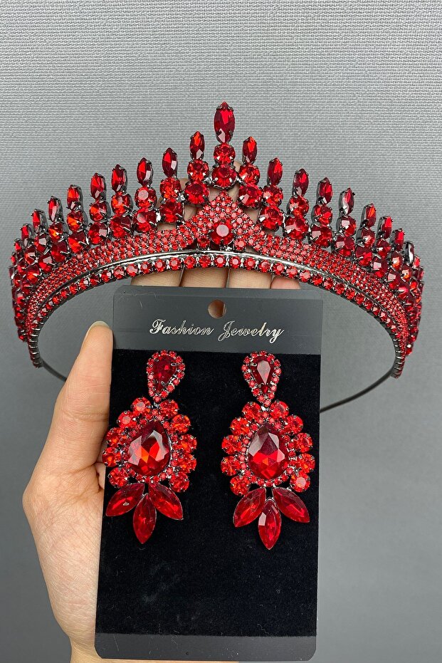 Anteras Bridal Henna Crown and Earring