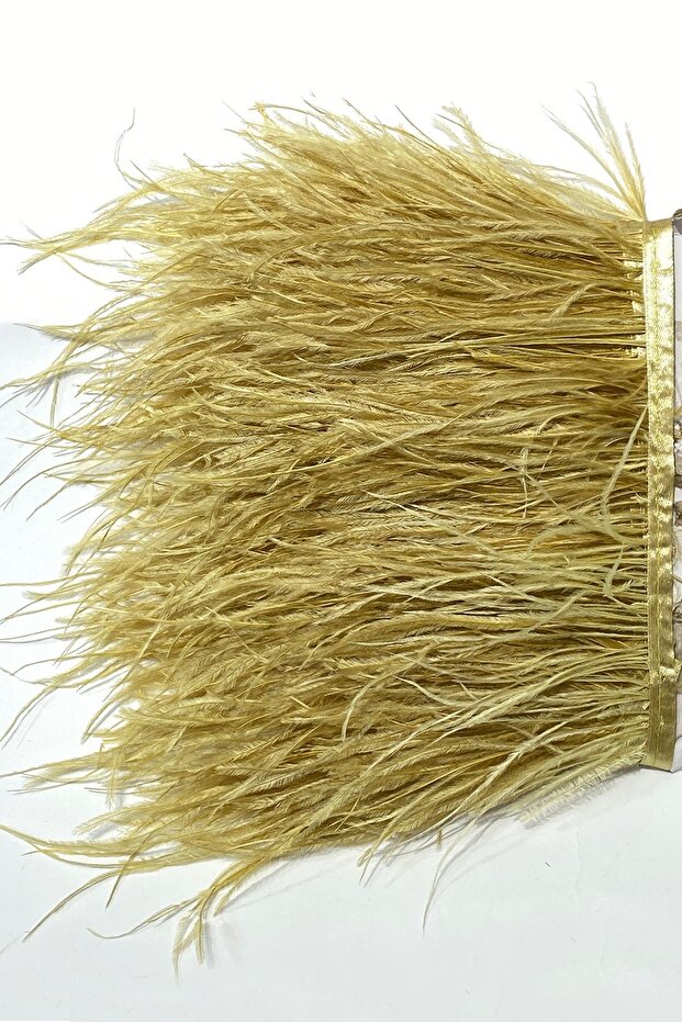 Hardal Sarısı Deve Kuşu Tüyü 1 mt - 1