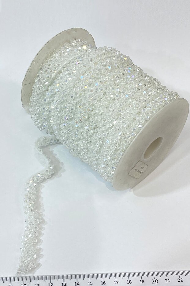 Pramit Kristal Boncuklu İşlemeli Şerit 1 mt - 3