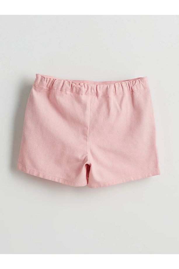 LCW Kids Pembe Beli Lastikli Nakışlı Kız Çocuk Şort Etek - 2