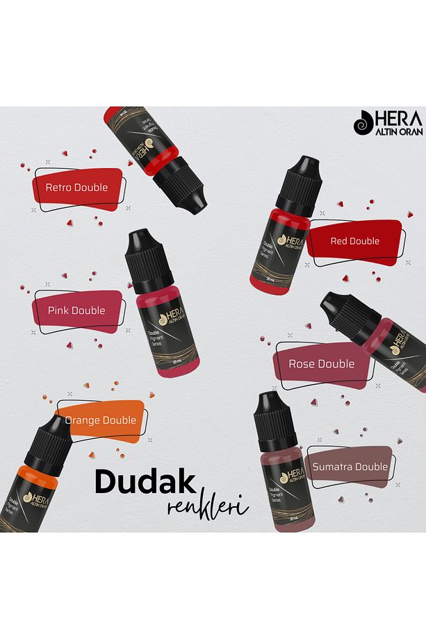 15 Adet 20 ml Tüm Renkler Kalıcı Makyaj Ve Microblading Pigment Seti - 5