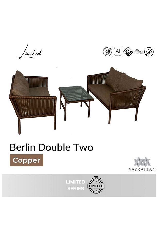 Berlin 2+2 Rattan Bahçe Balkon Oturma Takımı Küf - 1