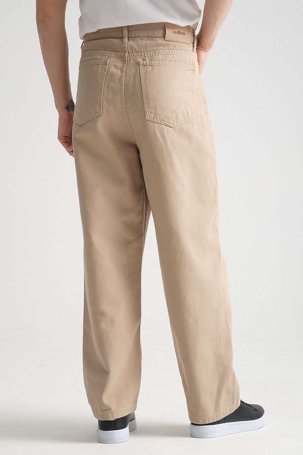 Canvas Pamuk Baggy Pantolon - 5