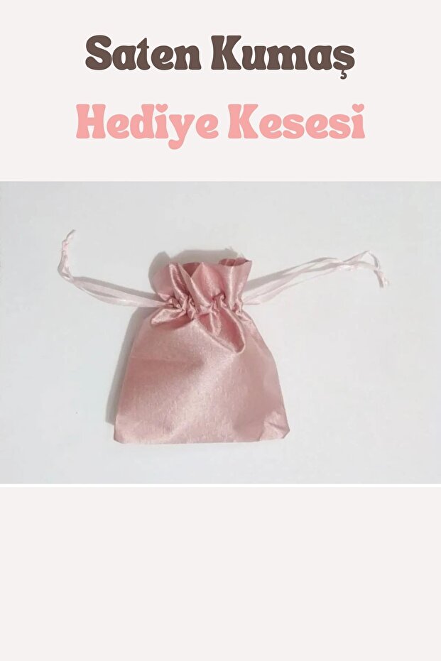 10 Pieces Pink 14X12 cm Luxury Cloth Satin Henna Wedding Mevlit Circumcision Cookie Gift Pouch Bag