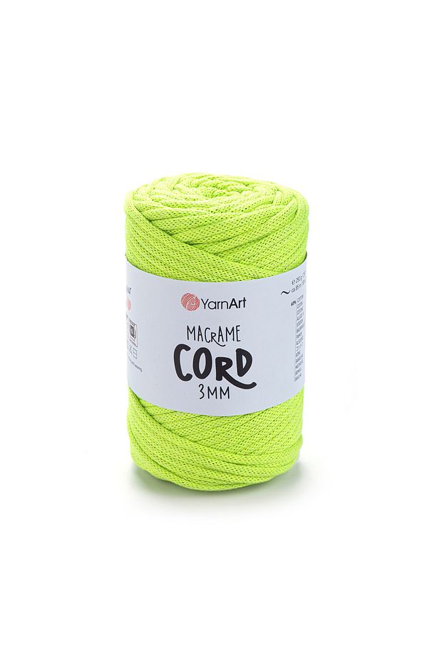 Macrame Cord 3 Mm - Makrome El Örgü Ipi Fosforlu Yeşil-801 - 1
