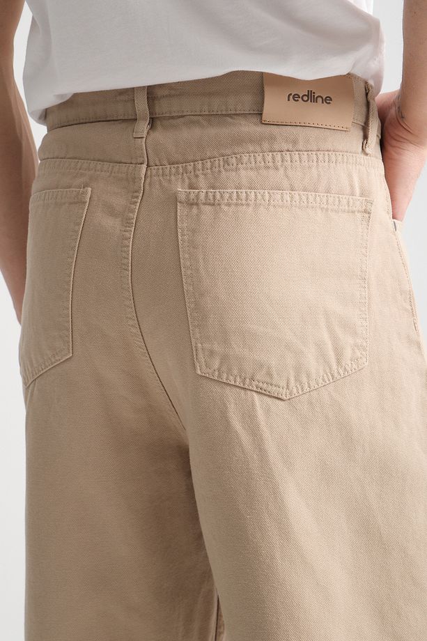 Canvas Pamuk Baggy Pantolon - 6