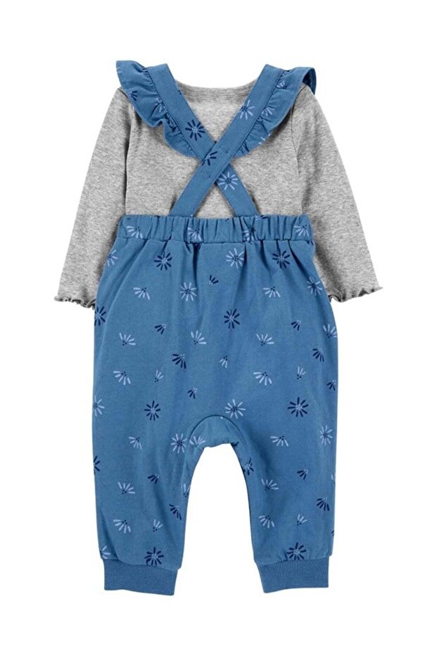 Carters Kız Bebek 3'lü Salopet Set - 3