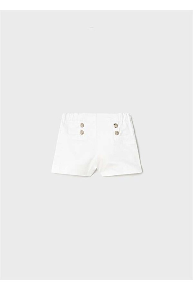Baby Girl Button Detailed Shorts