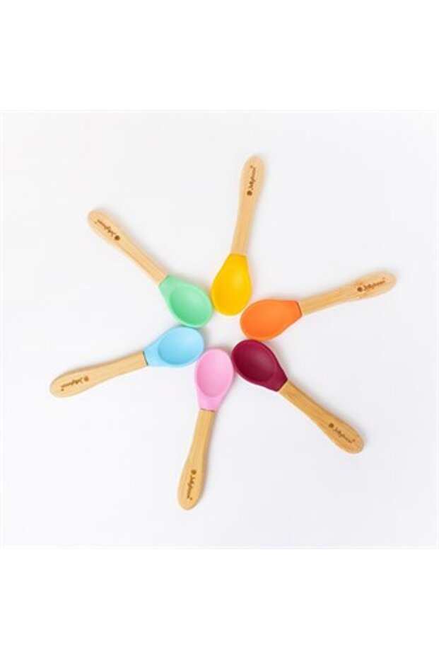 Bambu Silikon Kaşık Mavi - 2