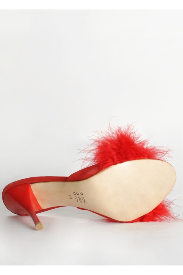 NR380 Kadın Terlik-Kırmızı - 4